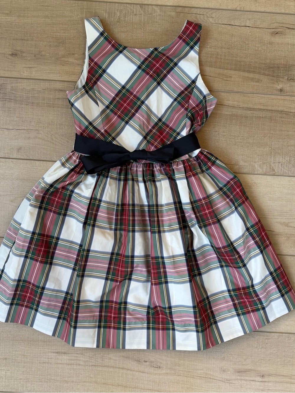 Polo Ralph Lauren Girls Dress Sz 10 Plaid Holiday Christmas Dress Stewart Plaid